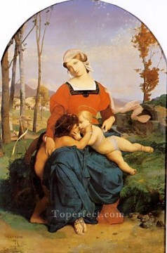 イエス Painting - 幼子イエスの聖母と聖ヨハネ ジャン レオン ジェローム 宗教的キリスト教徒